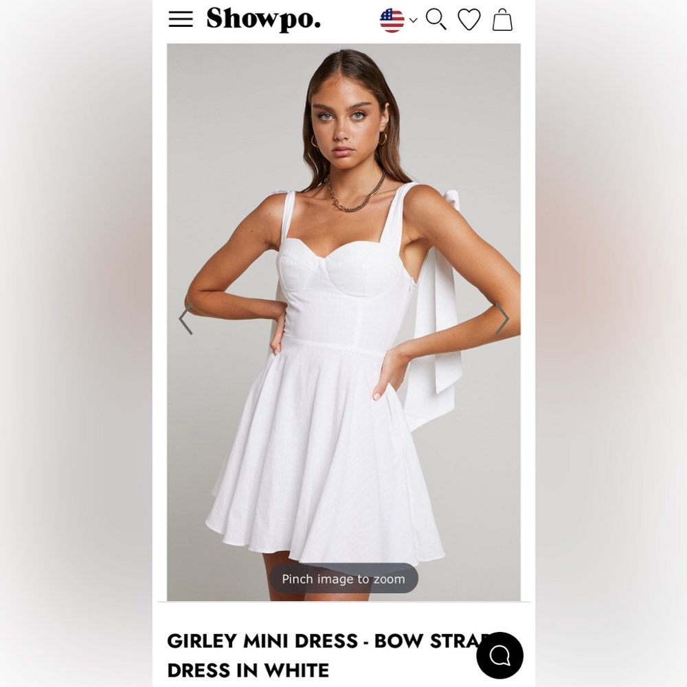 Girley Mini Dress - Bow Strap Dress